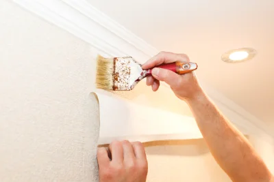 Pose de papier peint à Baillet-en-France — revêtements muraux et toiles de verre